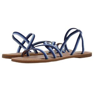 Lucky Brand Sandals Bizell Blue Combo Leather